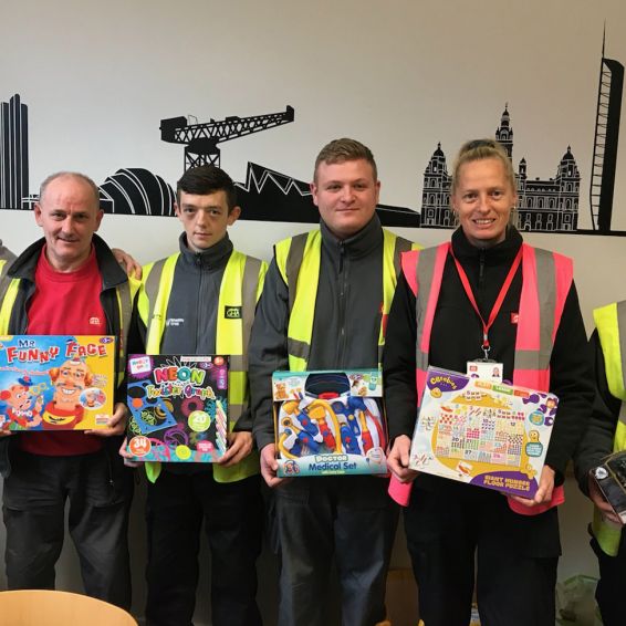 GHA team's toy bank donation