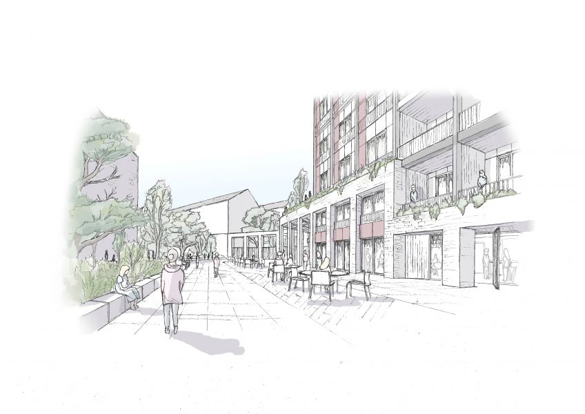 Artist impression - community hub