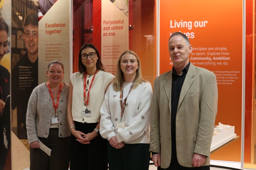 10k Foundation donation - L-R Jenny Dolan - Amy Rigby - Laura Crumlish and Nigel Harris