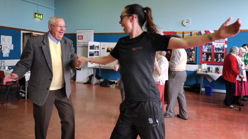 Older tenants put their best feet forward at a tea dance