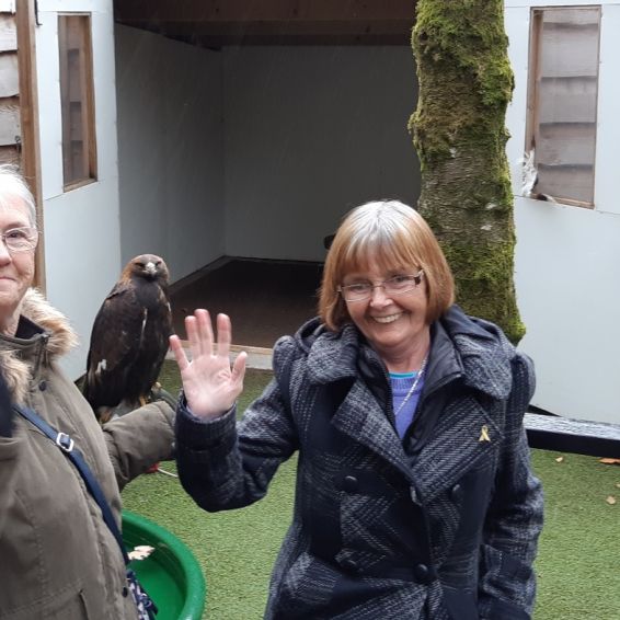 Tenants visited Loch Lomond bird of prey centre