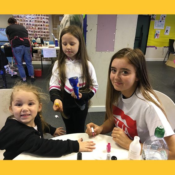 GHA's Morgan Lennie with sisters Chloe and Sophie McCaffery