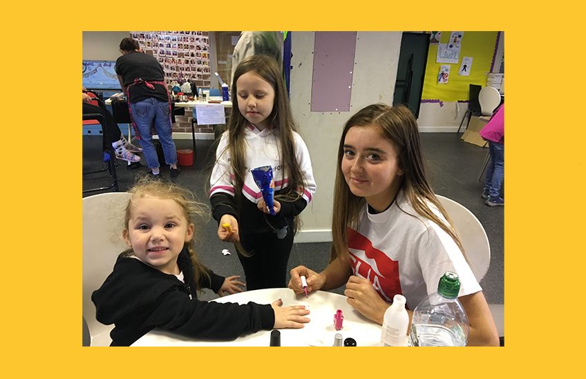 GHA's Morgan Lennie with sisters Chloe and Sophie McCaffery