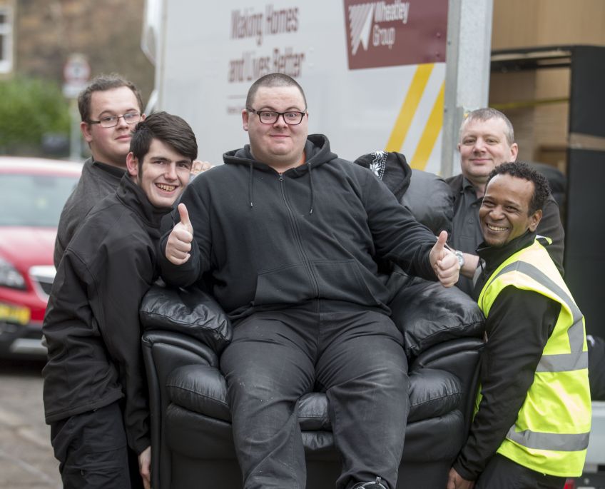 Tenant Alan Digney gets a lift from Home Comforts