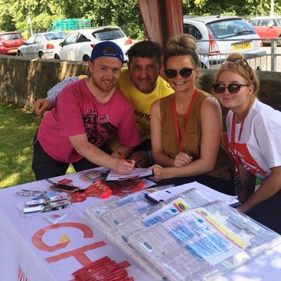 Tenant David signs up for MySavings at GHA community event