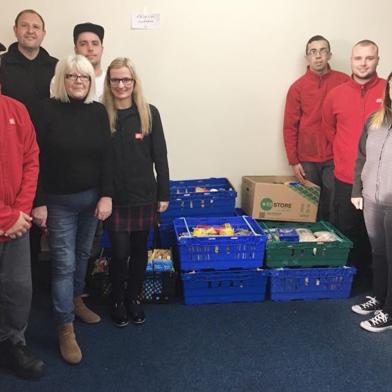 GHA staff made a collection for Drumchapel Food Bank
