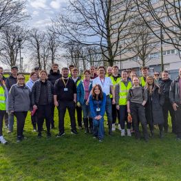 Wheatley staff and Community Benefits volunteers at the Spring into Action day at Sandyhills