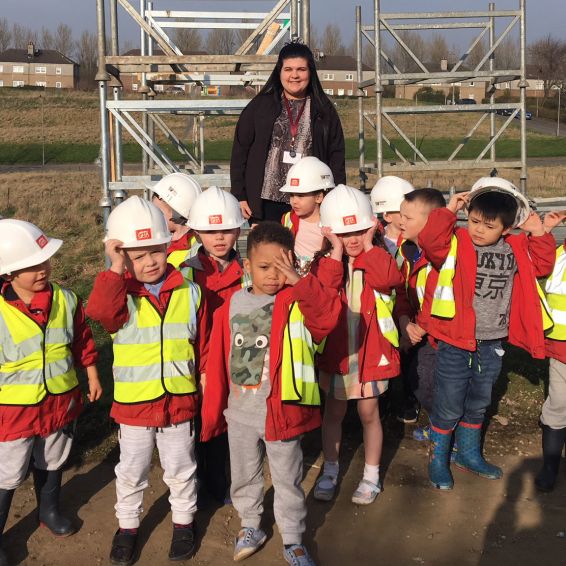 Nursery kids get a tour of GHA's new-build site in Bellrock Street, Cranhill