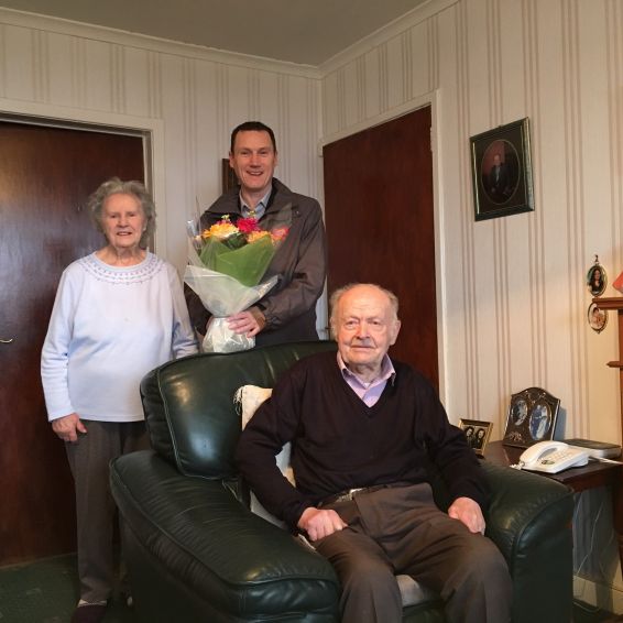 Tenants Sydney and Mary Lomas celebrate 70 years' of marriage
