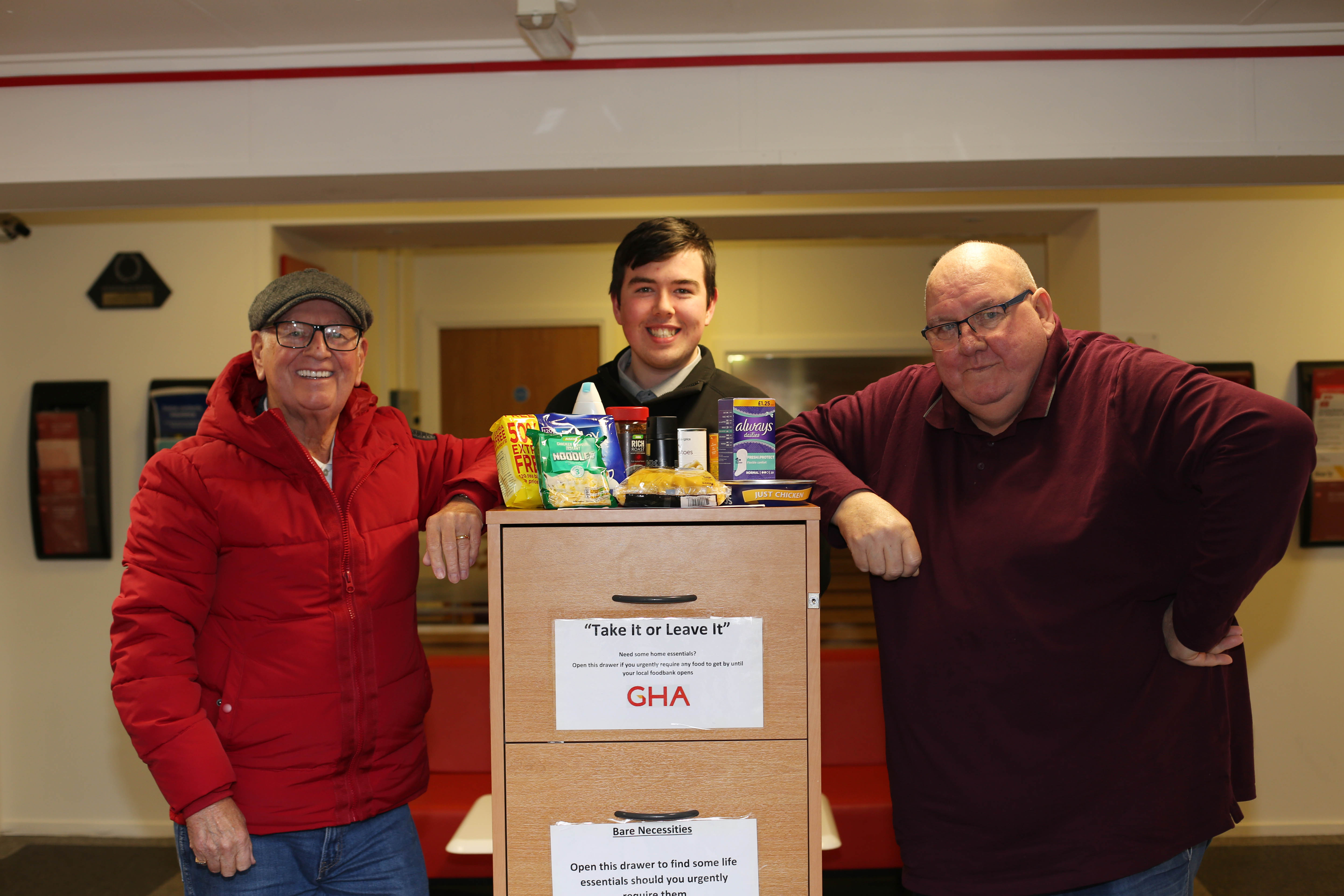 GHA tenants and staff set up food bank to help people in need