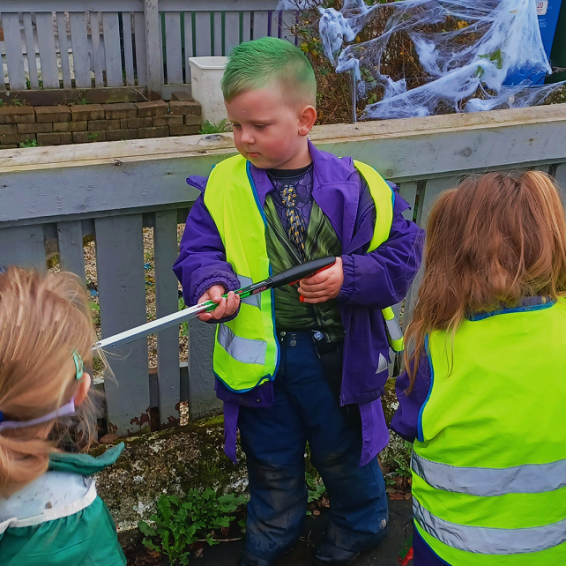 Penilee Nursery clean-up